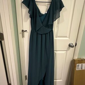 Elegant Teal Maxi Dress